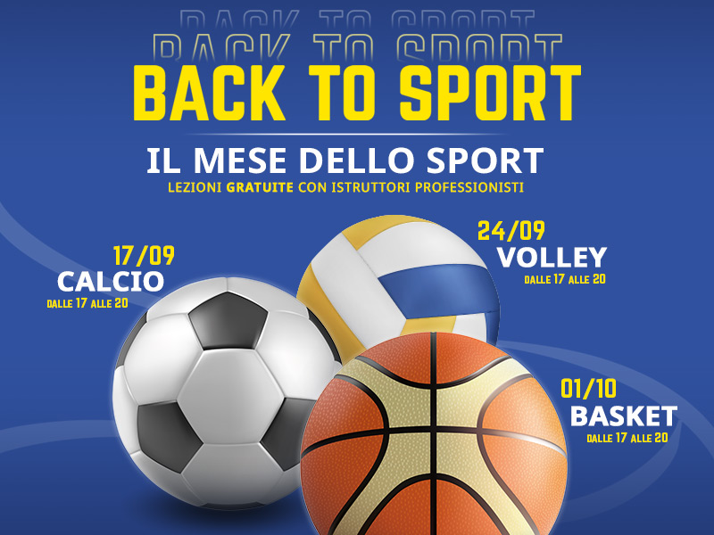 Back to Sport - Il Mese dello Sport - Slide Mobile